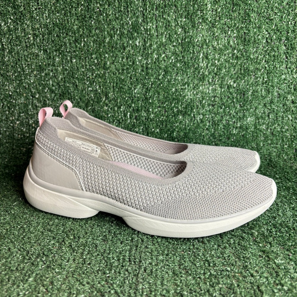 Vionic Kallie Knit Slip On Orthotic Comfort Walking Sneaker Grey Womens Size 9.5